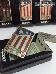 Zippo 29095 Đầu Đốt Bằng Kim Loại Pha Lê - Bản Quốc Kỳ Mỹ Tinh Tế, Quà Tặng Thiết Thực Cho Người Yêu Thích Zippo