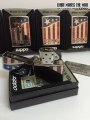 Zippo 29095 Đầu Đốt Bằng Kim Loại Pha Lê - Bản Quốc Kỳ Mỹ Tinh Tế, Quà Tặng Thiết Thực Cho Người Yêu Thích Zippo
