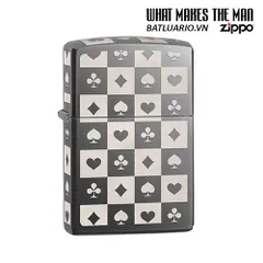 Bật Lửa Zippo 29082 - Suits Black Ice, Phong Cách Cá Tính, Quà Tặng Độc Đáo Cho Người Sưu Tập