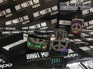 Hộp Quẹt Zippo 29435 - Logo Zippo Dấu Hòa Bình Spectrum - Quà Tặng Chất Lượng Cao Cho Fan Zippo