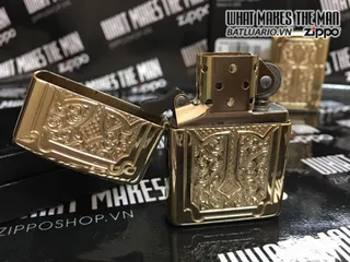 Zippo 29436 Armor - Bằng Đồng Cao Cấp Nặng Chịu, Thiết Kế Lạ Mắt, Quà Tặng Độc Đáo Cho Người Sưu Tập