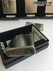 Zippo 29069 - Bật Lửa Zippo Nhẹ Màu Bạc Khắc Đôi Cánh Thiên Thần - Quà Tặng Độc Đáo cho Fan Hâm Mộ