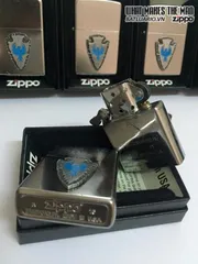 Zippo 29101 - Zippo Arrowhead Emblem Bạc Nhám - Quà Tặng Độc Đáo cho Người Yêu Thích Zippo