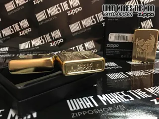 Zippo 29401 - Bật Lửa Skull Grunge Vàng Đậm, Phụ Kiện Độc Đáo Cho Người Yêu Thích Hình Xương Và Thời Trang Cá Tính
