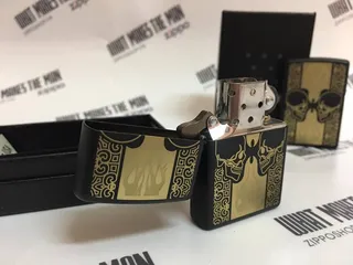 Zippo 29404 - Bật Lửa Skull Đen Nhám - Phụ Kiện Thời Trang cho Người Yêu Thích Quái Dị
