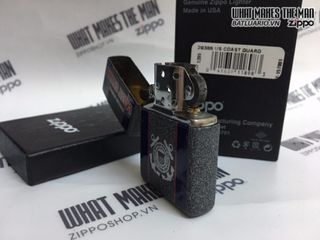 Bật Lửa Zippo 29386 - US Coast Guard Crest Iron Stone Chính Hãng - Quà Tặng Độc Đáo Cho Người Yêu Thích Hàng Hải