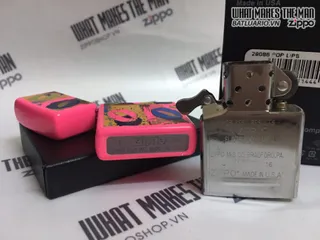 Zippo 29086 - Bật Lửa Pop Lips Neon Hồng Độc Đáo - Quà Tặng Thời Trang Thích Hợp Cho Fan Cuồng