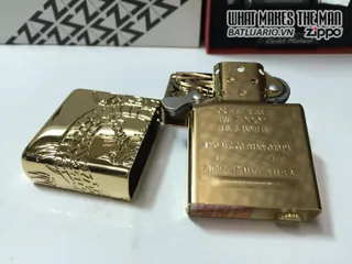 Zippo 29265 - Zippo Armor Bật Lửa Rồng Mắt Đỏ Khắc 360 Độ Mạ Vàng - Quà Tặng Phong Cách Thời Trang