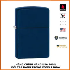 Bật Lửa Zippo Xanh Hải Quân Matte 239 - Chính Hãng Mỹ, Bảo Hành Trọn Đời, Thiết Kế Sang Trọng, Công Nghệ Sơn Tĩnh Điện Bền Bỉ
