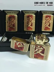 Zippo 28953 - Bật Lửa Chất Liệu Đồng Cao Cấp Màu Bóng - Mẫu Trung Quốc Tình Yêu Sang Trọng