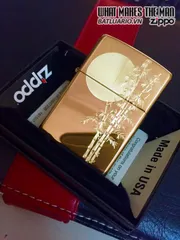 Zippo Khắc Trăng Treo Cành Trúc - Bật Lửa Sang Trọng, Quà Tặng Độc Đáo cho Fan Của Nghệ Thuật Á Đông