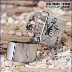 Bật Lửa Zippo 24800 - Butterfly Brushed Chrome Cao Cấp, Quà Tặng Phong Cách và Sang Trọng cho Người Yêu Thích Zippo