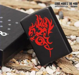 Bật Lửa Zippo Hidden Dragon 21067 - Bật Lửa Matte Đen Thời Trang và Sang Trọng, Quà Tặng Hoàn Hảo cho Fan Cổ Điển