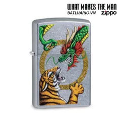Zippo 29837 - Zippo Bật Lửa Thiết Kế Rồng Trung Hoa Màu Bạc Đường Phố - Quà Tặng Dành Cho Fan Hâm Mộ