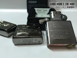 Zippo Armor 29230 - Zippo Khắc Sâu Đầu Lâu Bừng Lửa - Quà Tặng Thú Vị Cho Người Yêu Thích Đồ Khui Rượu