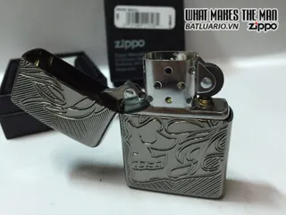 Zippo Armor 29230 - Zippo Khắc Sâu Đầu Lâu Bừng Lửa - Quà Tặng Thú Vị Cho Người Yêu Thích Đồ Khui Rượu