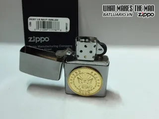 Zippo 29257 - Bộ Bật Lửa Huy Hiệu Hải Quân Mỹ - Quà Tặng Thú vị Cho Người Yêu Thích Vật Dụng Hải Quân