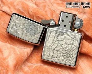 Bật Lửa Zippo 28052 - Thiết Kế Nhện Ẩn Thích Hợp Với Chrome Cao Cấp - Quà Tặng Độc Đáo Cho Fan Zippo