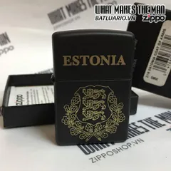 Bật Lửa ZIPPO 218 Huy Hiệu Quốc Gia Estonia - Quà Tặng Độc Đáo Cho Người Yêu Thích Văn Hóa Bắc Âu