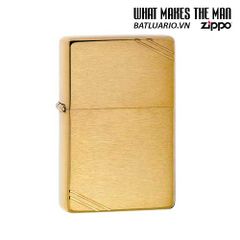 Bật Lửa Zippo 240 Vintage Đồng Vàng Xước - Chặt Góc 1937, Thiết Kế Cổ Điển, Bảo Hành Trọn Đời, Quà Tặng Độc Đáo