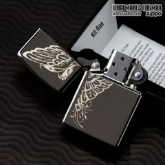Bật Lửa Zippo 24802 Wing Black Ice - Bật Lửa Chất Liệu Kim Loại Đen Sang Trọng, Quà Tặng Thời Trang Cho Fan Zippo