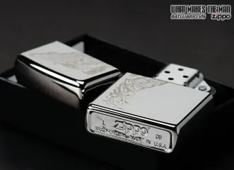 Bật Lửa Zippo 24802 Wing Black Ice - Bật Lửa Chất Liệu Kim Loại Đen Sang Trọng, Quà Tặng Thời Trang Cho Fan Zippo