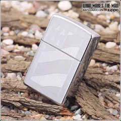 Bật Lửa Zippo 21068 Old Glory - Bật Lửa Chrome Đánh Bóng Cao Chất Lượng, Quà Tặng Cho Người Yêu Thích Zippo