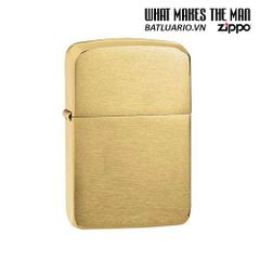 Bật lửa Zippo 1941B Brushed Brass - Tái bản cổ điển, quà tặng hoàn hảo cho tín đồ Zippo và sưu tầm.