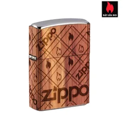 Bật Lửa Zippo WOODCHUCK USA Cedar Wrap - Hỗ Trợ 