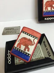 Bật Lửa Zippo 29167 - Màu Đỏ Mờ Hình Voi Cộng Hòa, Quà Tặng Thiết Thực Cho Người Hâm Mộ Chính Trị