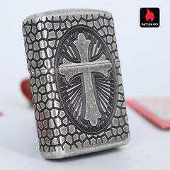 Bật lửa Zippo 49160 Armor® - Thiết kế Huy chương Thánh Christopher Bằng bạc cổ điển, Quà tặng độc đáo cho tín đồ Zippo