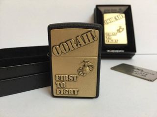 Zippo 28368 - Bật Lửa Đen Rạn 'First to Fight' Thế Giới Quân Đội - Quà Tặng Chất Lượng Cao cho Fan Hâm Mộ