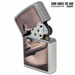 Bật Lửa Zippo Rocket Girl Street Chrome - Mẫu 28461 Độc Đáo Nhập Khẩu, Quà Tặng Thú Vị Cho Fan Hâm Mộ
