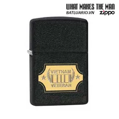 Zippo 28875 – Lighter Crackle Đen Chiến Tranh Việt Nam – Quà Tặng Cao Cấp, Đồ Chơi Sưu Tập Vintage