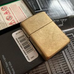 Bật Lửa Zippo Armor 28496 - Bằng Đồng Thau Tumbled Brass, Phiên Bản Bền Bỉ, Quà Tặng Hoàn Hảo cho Người Yêu Thích Zippo