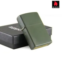 Bật lửa Zippo 221 Green Matte - Bật Lửa Đồng Thau Chống Gió, Chất Liệu Bền Bỉ, Hàng Nhập Khẩu Mỹ - Quà Tặng Ý Nghĩa