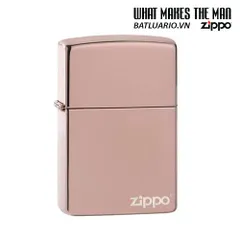 Bật Lửa Zippo 49190ZL - Vỏ Đồng Thau Mạ Vàng Hồng Bóng - Sản Phẩm Chính Hãng Mỹ, Sang Trọng và Quyến Rũ