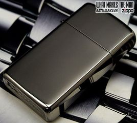 Bật lửa Zippo 20492 Slim Black Ice - Bật lửa Chính Hãng, Kiểu Dáng Mỏng, Phong Cách Sang Trọng, Quà Tặng Thời Trang