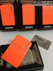Bật Lửa Zippo 28888ZL - Bật Lửa Matte Cam Neon với Logo Zippo - Quà Tặng Độc Đáo cho Người Yêu Thích Zippo