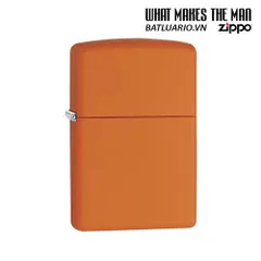 Bật lửa Zippo 231 Cam Matte – Bật lửa Chống Gió, Đồng Thau Bền Bỉ, Quà Tặng Hút Hồn cho Fan Zippo