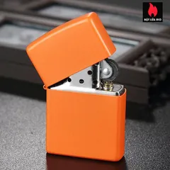 Bật lửa Zippo 231 Cam Matte – Bật lửa Chống Gió, Đồng Thau Bền Bỉ, Quà Tặng Hút Hồn cho Fan Zippo