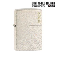 Bật Lửa Zippo 49181ZL - Bật Lửa Mercury Glass Vỏ Đồng Màu Trắng Ánh Kim, Hàng Chính Hãng Mỹ, Quà Tặng Thú Vị