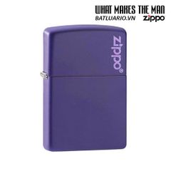 Bật Lửa Zippo 237ZL Chính Hãng - Màu Tím Matte Với Logo Zippo - Lửa Kháng Gió, Hộp Quà Tặng, Bảo Hành Trọn Đời