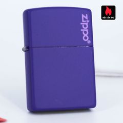 Bật Lửa Zippo 237ZL Chính Hãng - Màu Tím Matte Với Logo Zippo - Lửa Kháng Gió, Hộp Quà Tặng, Bảo Hành Trọn Đời