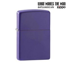 Bật Lửa Zippo 237 Màu Tím Matte - Bật Lửa Chính Hãng Mỹ, Chất Liệu Đồng Thau, Kháng Gió, Âm Thanh Đặc Trưng 