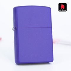 Bật Lửa Zippo 237 Màu Tím Matte - Bật Lửa Chính Hãng Mỹ, Chất Liệu Đồng Thau, Kháng Gió, Âm Thanh Đặc Trưng 