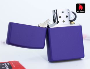 Bật Lửa Zippo 237 Màu Tím Matte - Bật Lửa Chính Hãng Mỹ, Chất Liệu Đồng Thau, Kháng Gió, Âm Thanh Đặc Trưng 