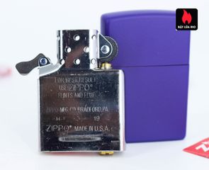 Bật Lửa Zippo 237 Màu Tím Matte - Bật Lửa Chính Hãng Mỹ, Chất Liệu Đồng Thau, Kháng Gió, Âm Thanh Đặc Trưng 