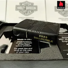 Zippo 49176 - Bật Lửa Collectible Armor Black Matte Harley-Davidson® 2020 - Quà Tặng Cho Người Mê Xe Máy