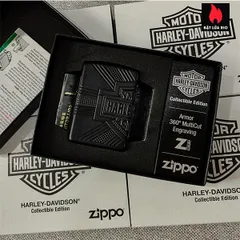 Zippo 49176 - Bật Lửa Collectible Armor Black Matte Harley-Davidson® 2020 - Quà Tặng Cho Người Mê Xe Máy